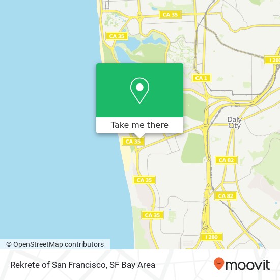 Rekrete of San Francisco map