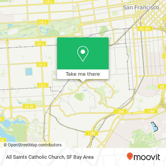 All Saints Catholic Church map