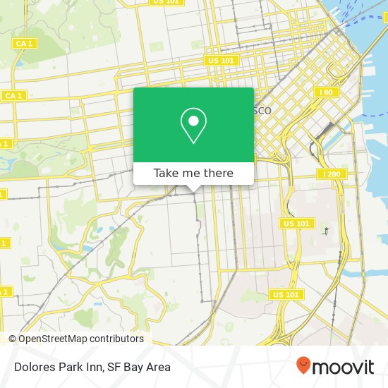 Mapa de Dolores Park Inn