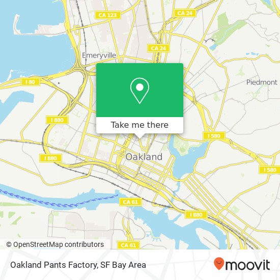 Oakland Pants Factory map