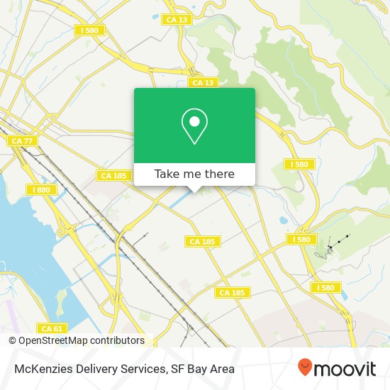 Mapa de McKenzies Delivery Services