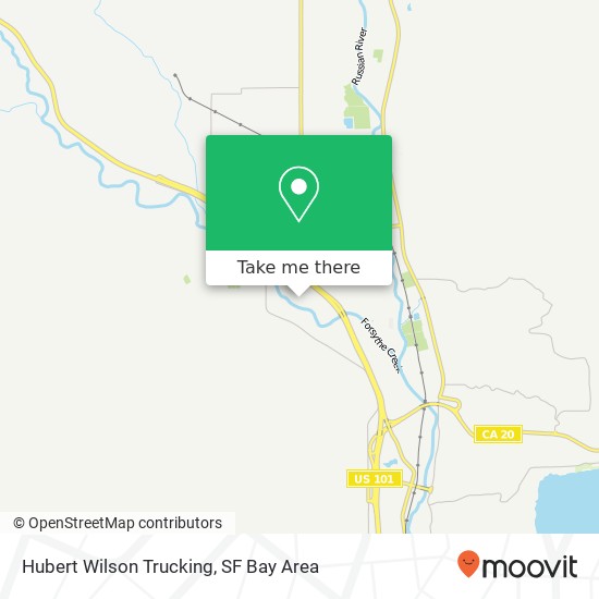 Hubert Wilson Trucking map