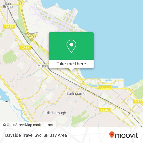 Bayside Travel Svc map