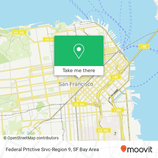 Mapa de Federal Prtctive Srvc-Region 9