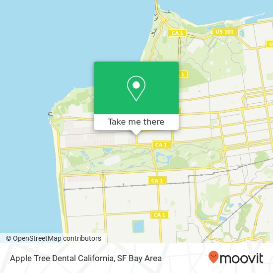 Apple Tree Dental California map