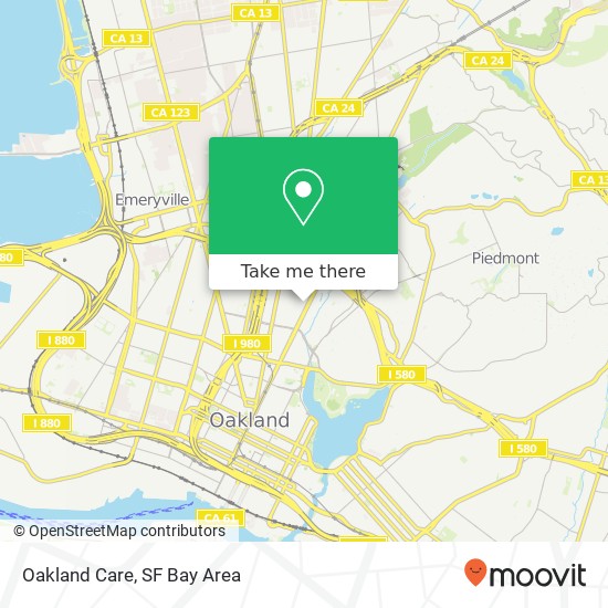 Oakland Care map