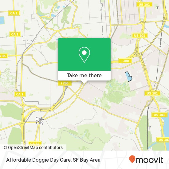 Affordable Doggie Day Care map