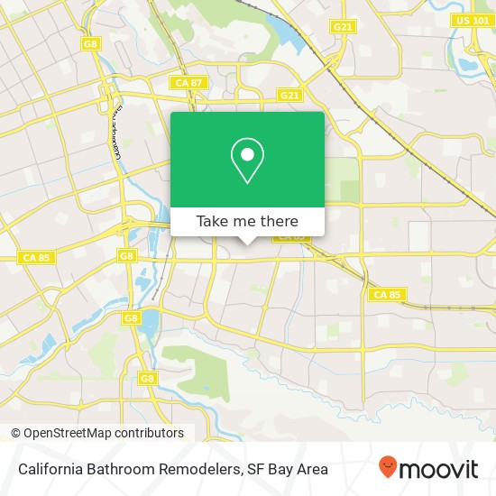 California Bathroom Remodelers map