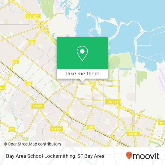 Bay Area School-Locksmithing map
