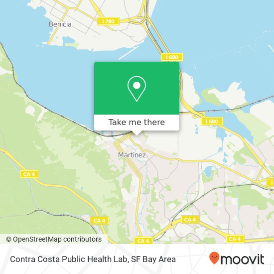Mapa de Contra Costa Public Health Lab