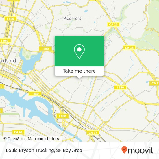 Louis Bryson Trucking map