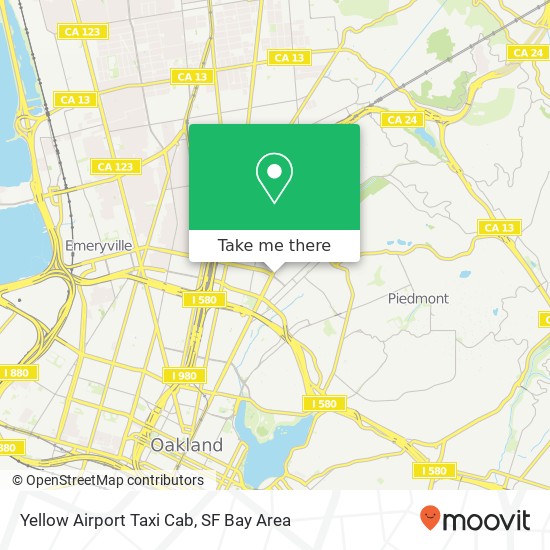 Yellow Airport Taxi Cab map