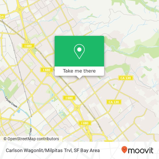 Carlson Wagonlit/Milpitas Trvl map