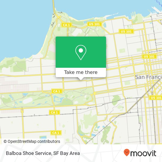 Balboa Shoe Service map