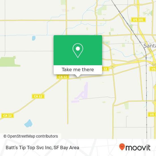 Batt's Tip Top Svc Inc map