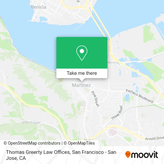 Mapa de Thomas Greerty Law Offices