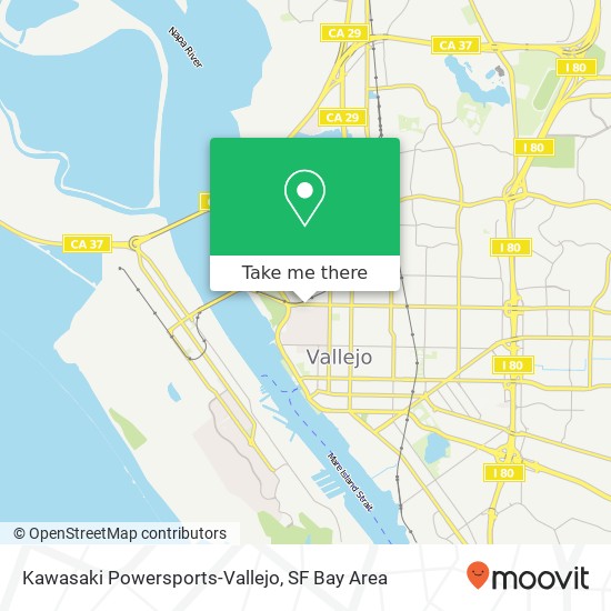 Mapa de Kawasaki Powersports-Vallejo