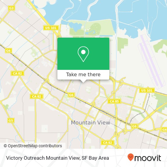 Victory Outreach Mountain View map