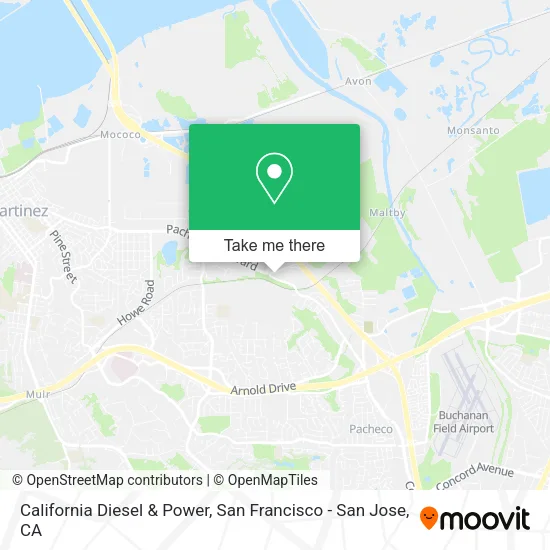 California Diesel & Power map