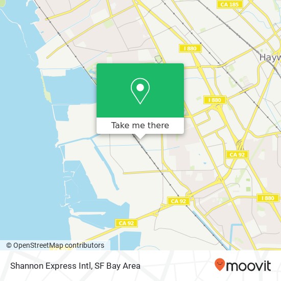 Mapa de Shannon Express Intl