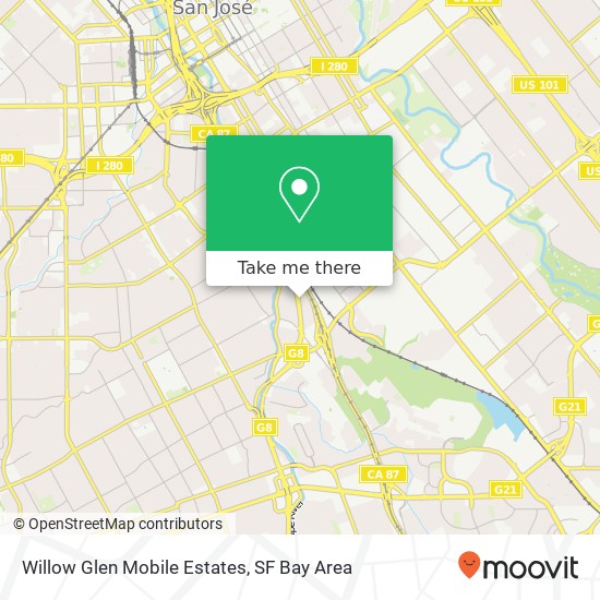 Mapa de Willow Glen Mobile Estates