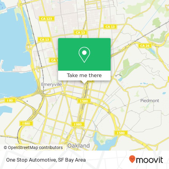 One Stop Automotive map