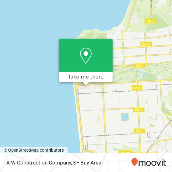 A W Construction Company map