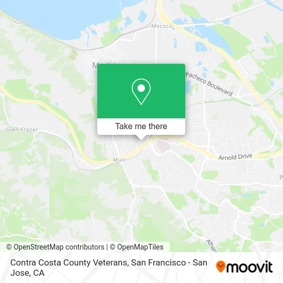 Contra Costa County Veterans map