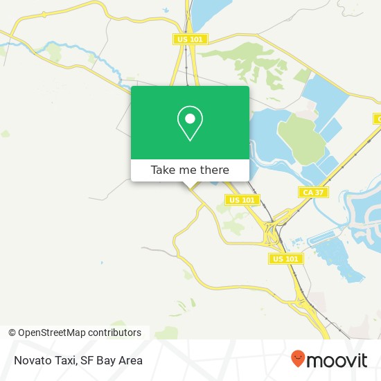 Mapa de Novato Taxi