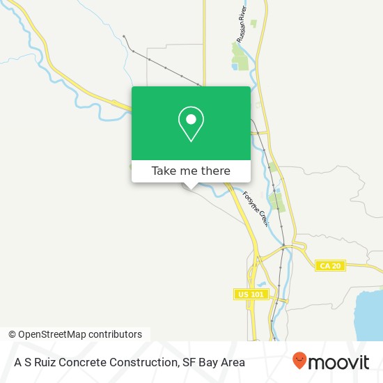 A S Ruiz Concrete Construction map