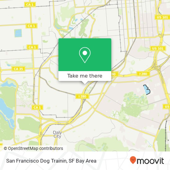 Mapa de San Francisco Dog Trainin
