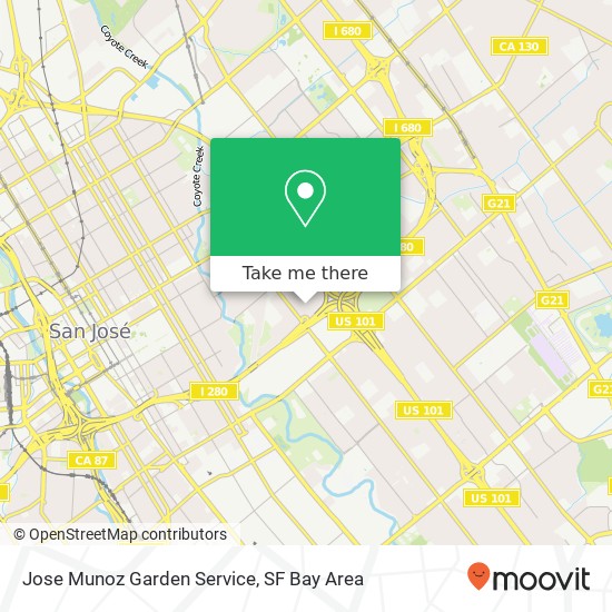 Jose Munoz Garden Service map