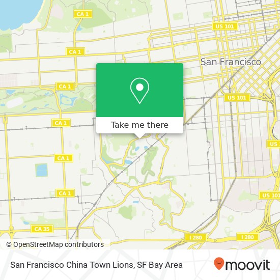 Mapa de San Francisco China Town Lions
