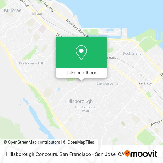 Hillsborough Concours map