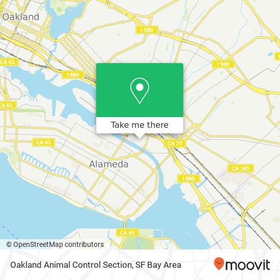 Oakland Animal Control Section map