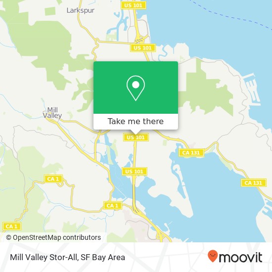 Mill Valley Stor-All map