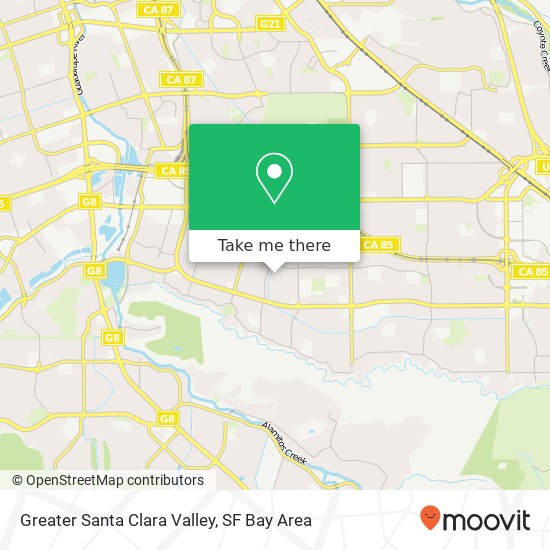 Greater Santa Clara Valley map