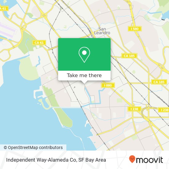 Independent Way-Alameda Co map