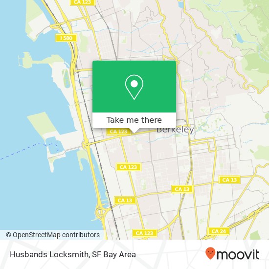 Husbands Locksmith map