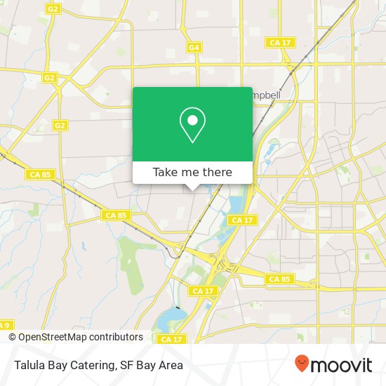 Talula Bay Catering map