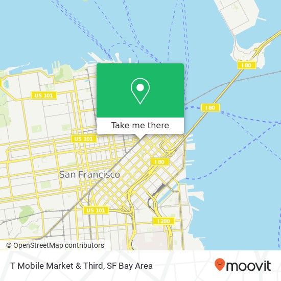 T Mobile Market & Third map