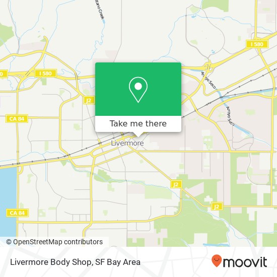 Mapa de Livermore Body Shop