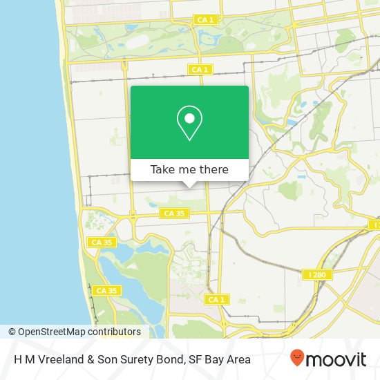 H M Vreeland & Son Surety Bond map