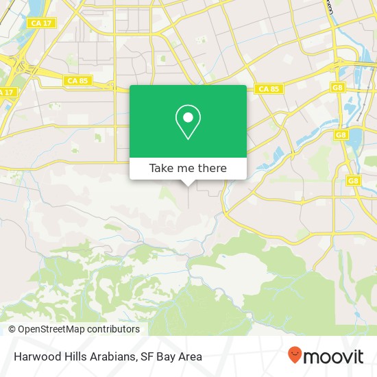 Mapa de Harwood Hills Arabians