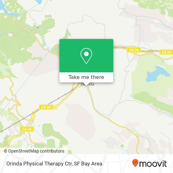 Orinda Physical Therapy Ctr map