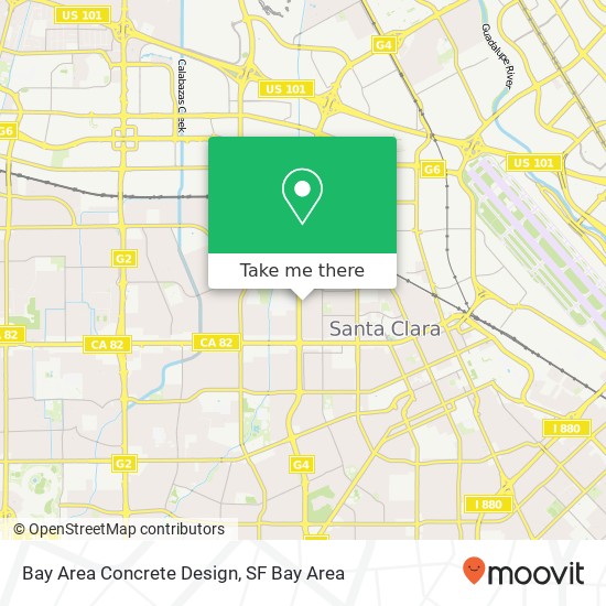 Bay Area Concrete Design map