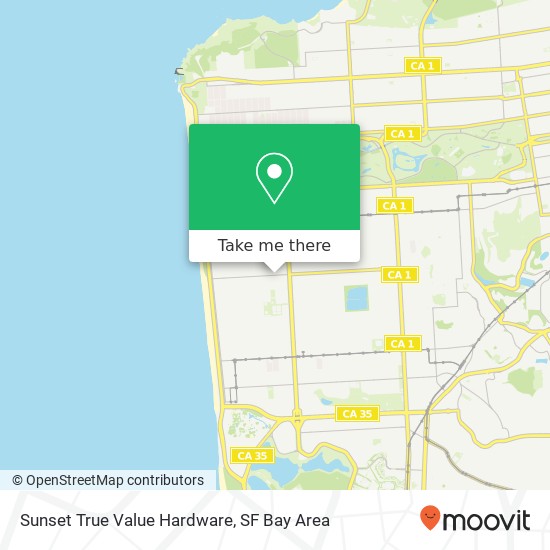 Mapa de Sunset True Value Hardware