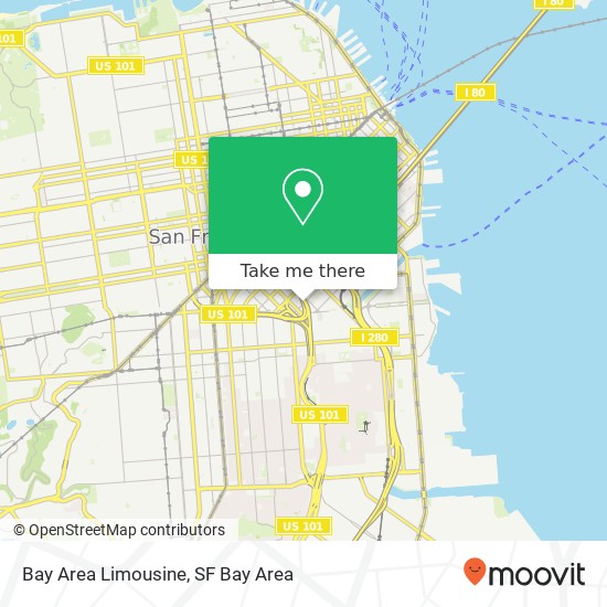 Bay Area Limousine map