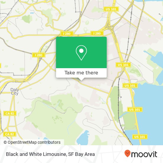 Black and White Limousine map
