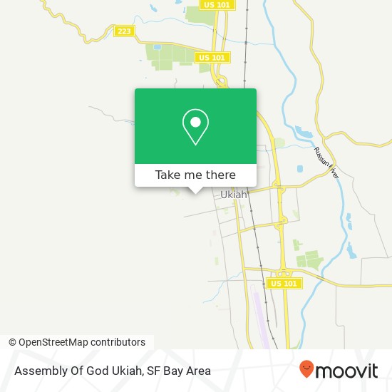 Mapa de Assembly Of God Ukiah